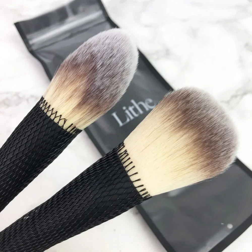 NIB Lithe Beauty Essential Face Brush Set, Bronzer & Powder Makeup Brushes
